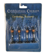 NIP Vintage Cobblestone Corners Coordinating Accessories Street Park Lights - $114.01 MXN
