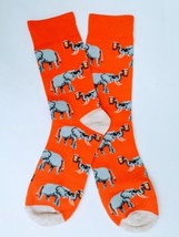 Orange Elephant Beer &amp; Sunglass Socks Novelty Unisex 6-12 Crazy Fun SF157 - £6.14 GBP