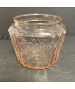 Anchor Hocking - Pink Depression Glass Floral Cookie Jar - £14.24 GBP