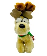 Odie Dog Garfield with Reindeer Antlers Scarf Plush 10 inches Christmas ... - £19.78 GBP