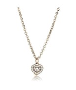 18 Inch Gold Plated Stainless Steel Keyhole My Heart Clear CZ Necklace w... - £10.57 GBP