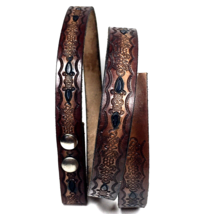 Genuine Leather Vintage Belt Strap Unfinished Cut to fit 49&quot; Tooled West... - $19.00