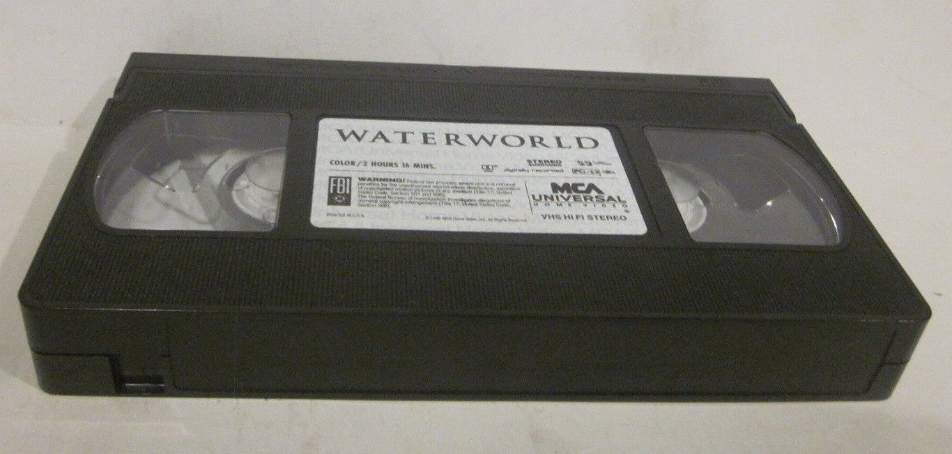 Waterworld (VHS, 1996, Full Screen) Kevin Costner, Dennis Hopper VHS Tapes