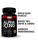  FORCE FACTOR -ALPHA KING- Premier Free Testosterone Booster  30 Capsule... - $47.77