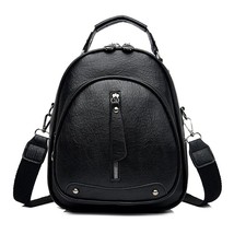 Multifunction Women Backpack for Leather school bags for teenage girls high qual - £37.43 GBP
