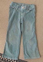 Girl’s Sonoma Pants Size 5 Blue Corduroy Sequence Hearts Adjustable Waist - $9.49