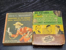 Two Big Little Books Men Of The Mounted Dan Dunn &amp; Underworld Gorillas - £8.84 GBP