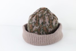 Vintage 90s Streetwear Camouflage Wool Knit Winter Beanie Hat Cap Youth USA - £18.70 GBP