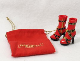 Rainbow High Mini Accessories Studio Shoes Ruby Anderson Red Black Heel Boots - £6.03 GBP