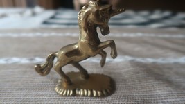 Vintage Brass Unicorn Decor Statue 3&quot; - £23.87 GBP