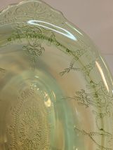 Green Uranium Cameo Ballerina Oval Vegetable Bowl with Handles image 4