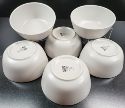 (6) Ikea Smoke Grey Coupe Cereal Bowls Set 12011 Light Gray Stoneware Dishes Lot - £46.62 GBP