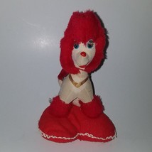 VTG Gunderful Creation Poodle Dog Heart Plush Valentine&#39;s Day Red Gift Japan - £40.32 GBP