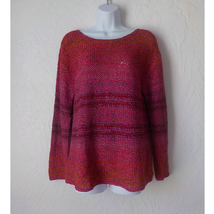 Sigrid Olsen Silk Knit Top Sweater Multicolor Stripes Size Small Knitted... - £18.66 GBP