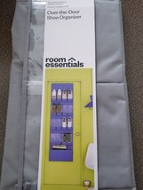 15-Pocket Over-the-Door Hanging Shoe Organizer Gray - Room Essentials - £20.92 GBP