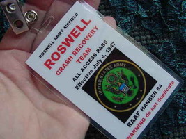 #A-22 Roswell Ufo Alien Crash Recovery Team Security Tag Clip - £10.43 GBP