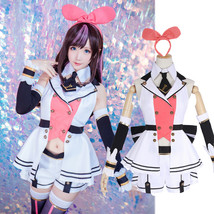 YouTuber Channel Virtual Kizuna AI A.I. Uniform Dress Full Set Cosplay C... - £39.30 GBP