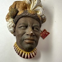 Bossons Chalkware Chaka Zulu Warrior King Wall Face 1959 Sculpture - $39.99