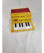 Vintage Emenee Yellow Red Accordion Plastic Toy Works Functional Fun - $34.12 CAD
