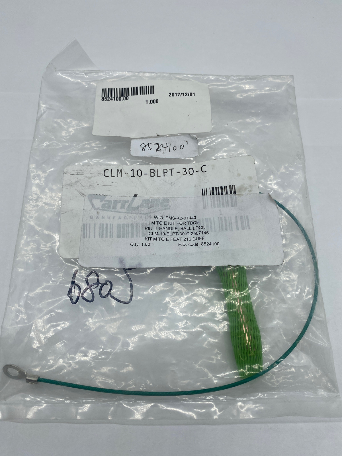NEW Carr Lane CLM-10-BLPT-30-C Ball Lock Pin, T-Handle  - $22.75