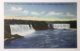 Aerial View of Niagara Falls Rainbow Bridge New York Vintage Postcard Unposted - £3.96 GBP