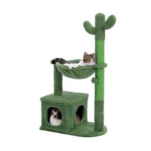 Indoor with Large House Natural Sisal Rope Cactus Cat Tree Condo(D0102HGI6BY.) - £74.92 GBP