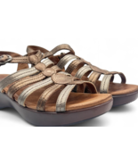 Dansko Drea Leather Fisherman Sandals Women 37 Bronze Strappy Slingback ... - $33.35 CAD