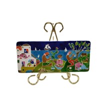 Creazioni Luciano Hand Painted Village Scene Art Wall Hanging Italian Tile - $34.64