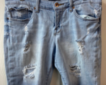 Lucky Brand Womens Denim Bermuda Shorts Size 6 28 Distressed Light Wash - $11.68