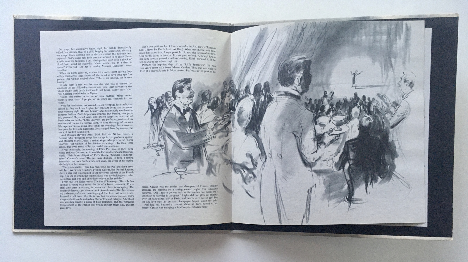 Edith Piaf - Adieu Little Sparrow Gatefold LP Vinyl Record Album with Sketches Item image 7