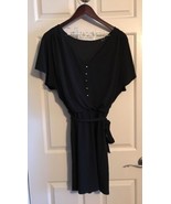 WHBM Little Black Dress Maxi Knit with Drop Back and Sash Sz:XS NWT - $56.98 CAD