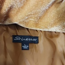 Shinestar SJ3441 Women's Merigold Camel Velvet Cropped Puffer Jacket Size Large image 4