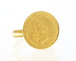 1911 great britain sovereign george v Unisex Coin ring 24kt Yellow Gold ... - £364.57 GBP