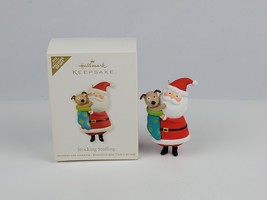 2012 Hallmark Keepsake Christmas Ornament Stocking Stuffing Santa Claus Dog NEW - £6.30 GBP