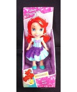 Disney Princess Mini Toddler ARIEL 3&quot; figure glitter Dress &amp; Tiara 2018 NEW - £7.15 GBP