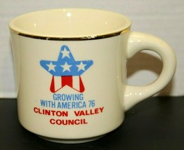 Vintage 1976 Growing With America Clinton Valley Council Star Flag Gold ... - $14.85