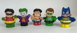 5 Dc Super Hero Wonder Woman Batgirl Joker Little People Fisher Price Doll Robin - £11.86 GBP