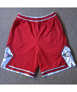 Vintage Nike Air Jordan Wings Jumpman Logo Red Mesh Basketball Shorts Me... - €73,32 EUR