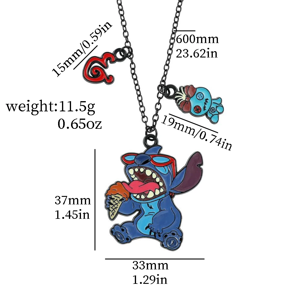 Cute Disneys Stitch Model Necklace Cartoon Anime Lilo Stitch -Stitch Figure - $3.16