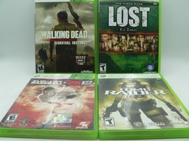 Xbox 360 Lot of 4 Games: Walking Dead, Lost, Tomb Raider &amp; MLB 2K12 Base... - $11.69