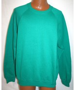 Vintage 90s LEE Blank 50/50 Green Crew Neck Raglan SWEATSHIRT 2XL Made I... - $462.49 MXN