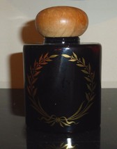 Vintage Empty Black Bottle Apothecary With Wooden Lid - £38.68 GBP