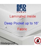 Full Size Mattress Cover Fabric Waterproof Zipper Protects Against Bed B... - $19.79