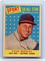 STAN MUSIAL AUTHENTIC 1958 CARD - $40.00
