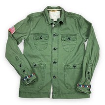 Urban Outfitters Koto Military Jacket Men’s Size XS Green Button Embroidery Side - £35.60 GBP