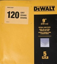 DEWALT Drywall Sandpaper, 9&quot;, 5-Pack, 120 Medium Grit, also PVC/Wood (DWAS1205P) - $9.95