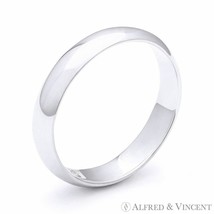 4mm Plain Dome Wedding Band in Plain Solid 925 Sterling Silver - Men&#39;s / Women&#39;s - £12.23 GBP+