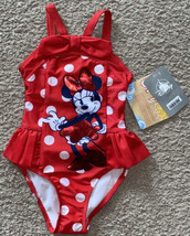Disney Store Swimsuit for Girls - MINNIE MOUSE - POLKA DOTS - SIZE 2 - £23.59 GBP