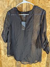 Robert Louis Size Small Polyester Sheer Blouse - $14.85