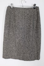 Vtg 90s Ann Taylor 4 Gray Tweed Wool Blend Pencil Skirt - £21.26 GBP
